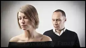 Illustration of Interpersonal Need Theory (FIRO): A man and a woman standing close together but looking away in separate directions, symbolizing a lack of emotional attunement and the fundamental needs for Inclusion, Control, and Affection.